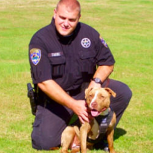 Shaka, Law Enforcement dog with her officer